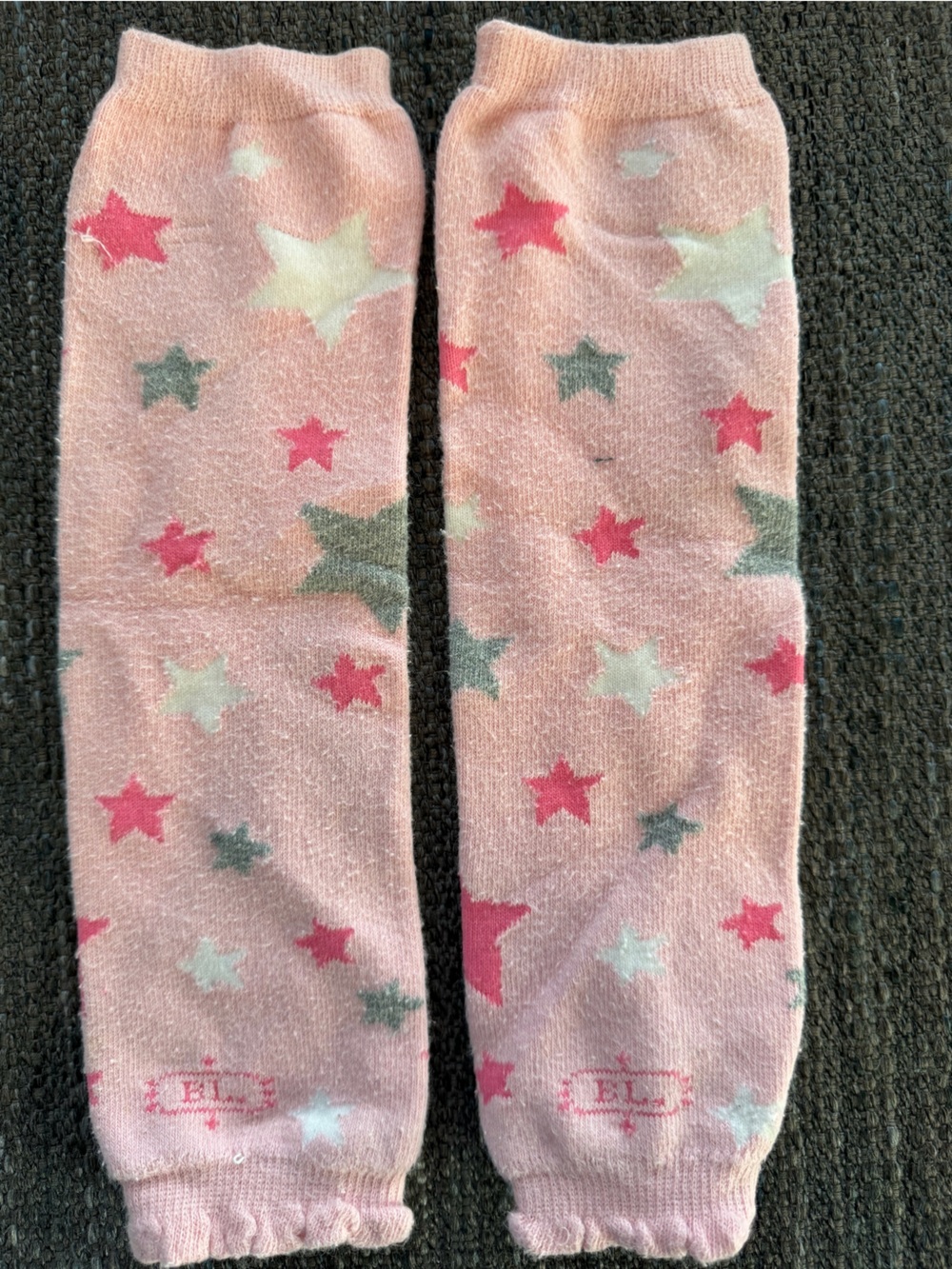 Kids Pink Star Print Leg Warmers